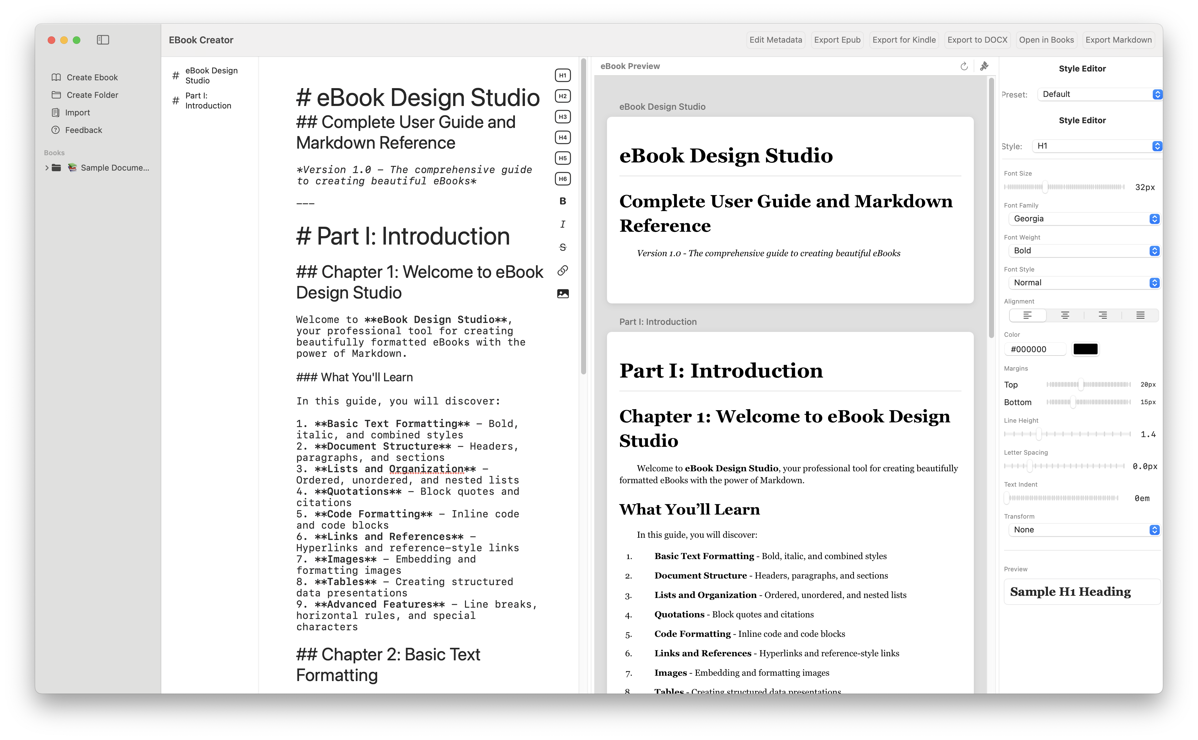 eBook Creator for Mac